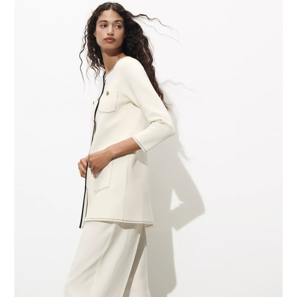 NWT Long Two Tone Designer Cardigan S. L - Picture 4 of 8